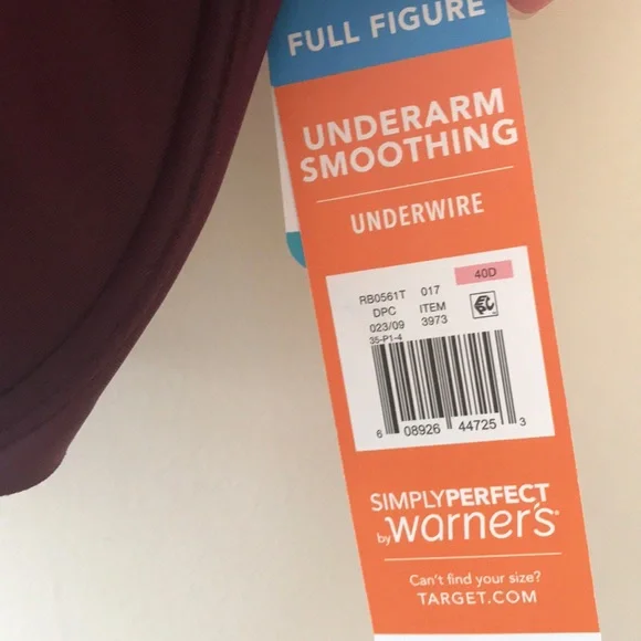 New full figure push up wired 40D bra in plum - Picture 3 of 7